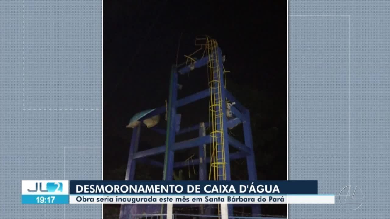 Estrutura de caixa d'água prevista para ser inaugurada em fevereiro desaba na Grande Belém
