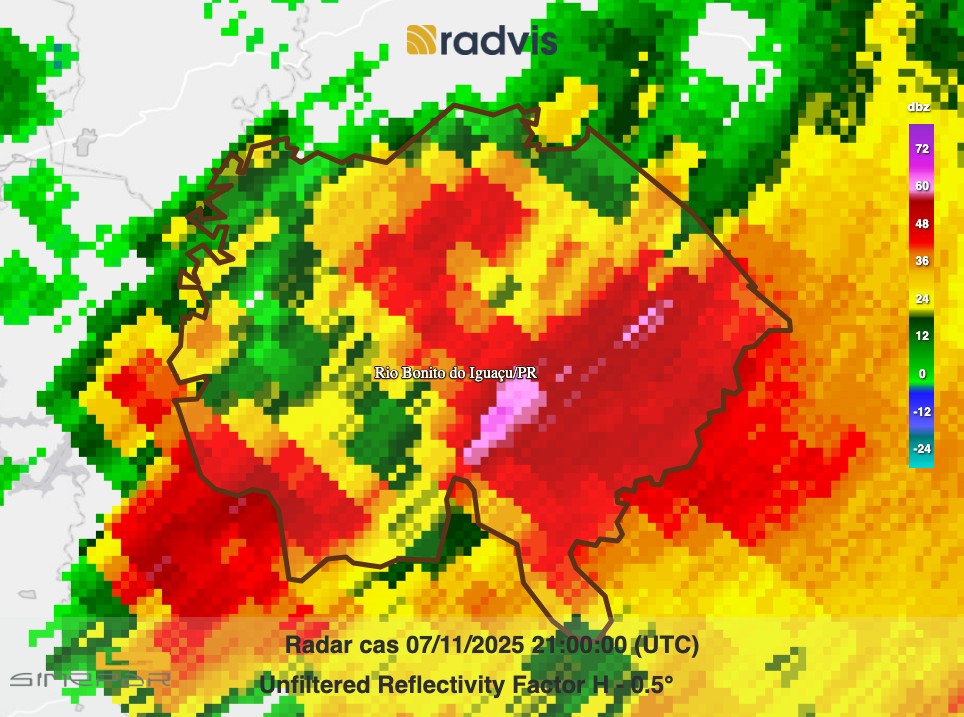 Radar de Rio Bonito do Iguaçu — Foto: Reprodução/Simepar