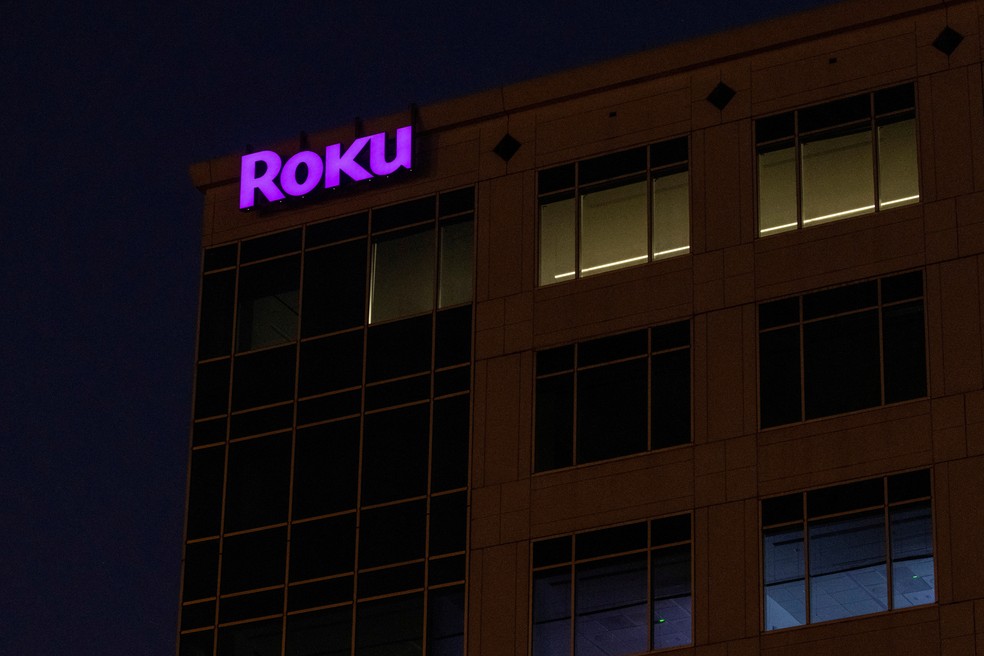 Fachada da Roku em um prédio no Texas, nos EUA. — Foto: Mike Blake/Reuters