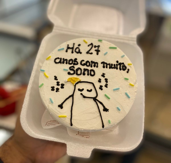 Topo de Bolo Meme Bento Cake engraçado Decoração confeitaria