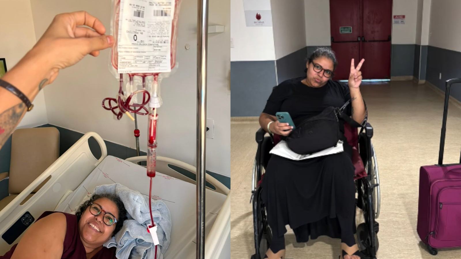 Doadora de sangue vive 'troca de papéis' após anemia grave e precisar de transfusões: 'me senti grata'