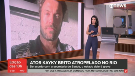 Ator Kayky Brito é atropelado na Barra da Tijuca, Zona Oeste do Rio - Programa: Jornal GloboNews 