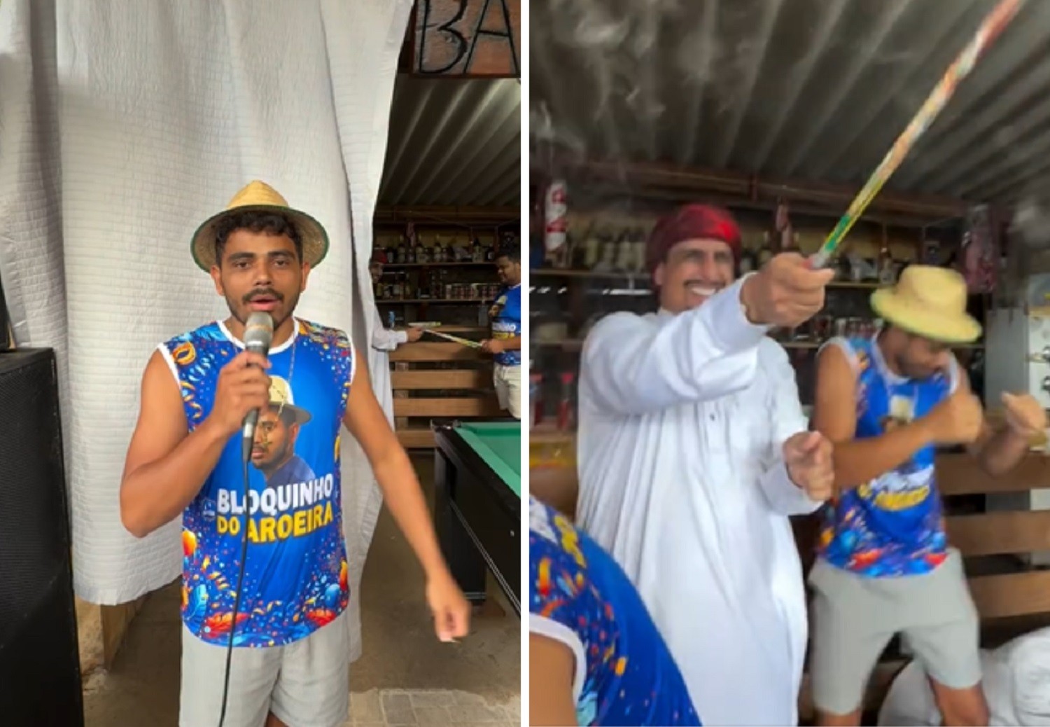 Com a presença de Henrique, da dupla com Juliano, 'Sheik' e influenciadores, Evoney Fernandes inaugura bar fictício no TO; vídeo