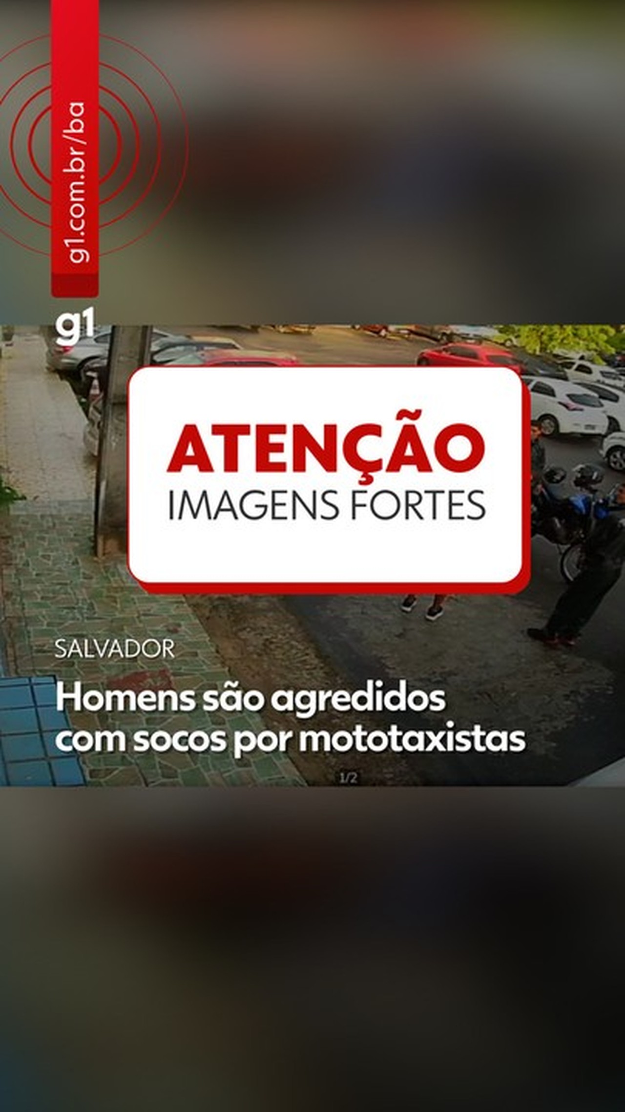 VÍDEO: Dois homens são agredidos com socos por mototaxistas em Salvador