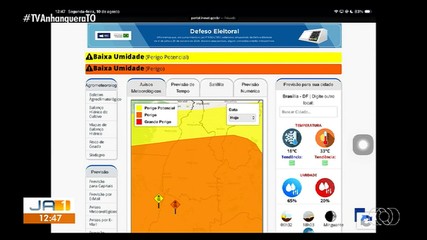 Inmet emite alerta de baixa umidade do ar