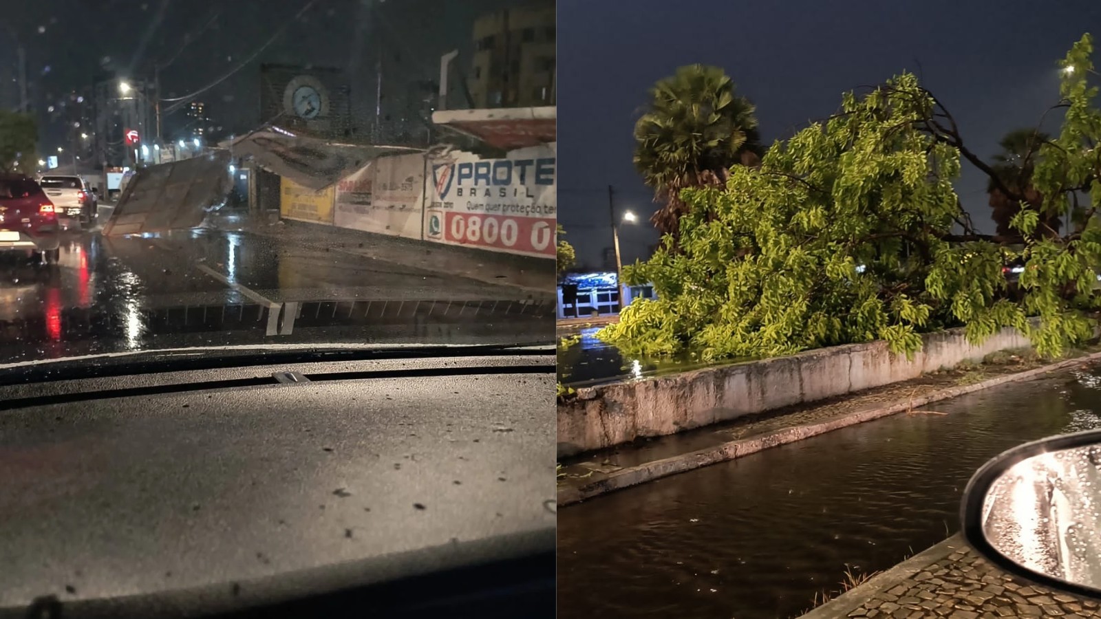 Chuva provoca alagamentos, deixa semáforos sem funcionar e derruba árvores em Teresina