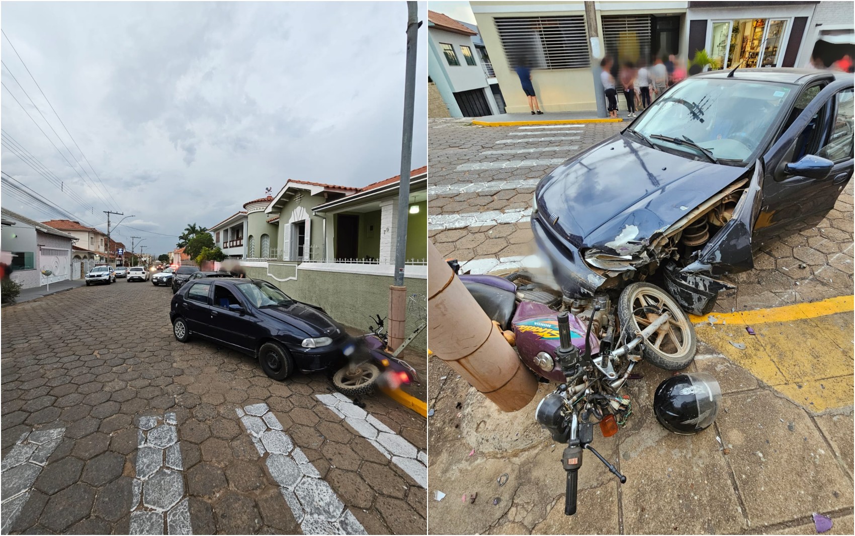 Após agressão, mulher bate carro contra moto do marido e o golpeia com canivete em Carmo do Rio Claro, MG