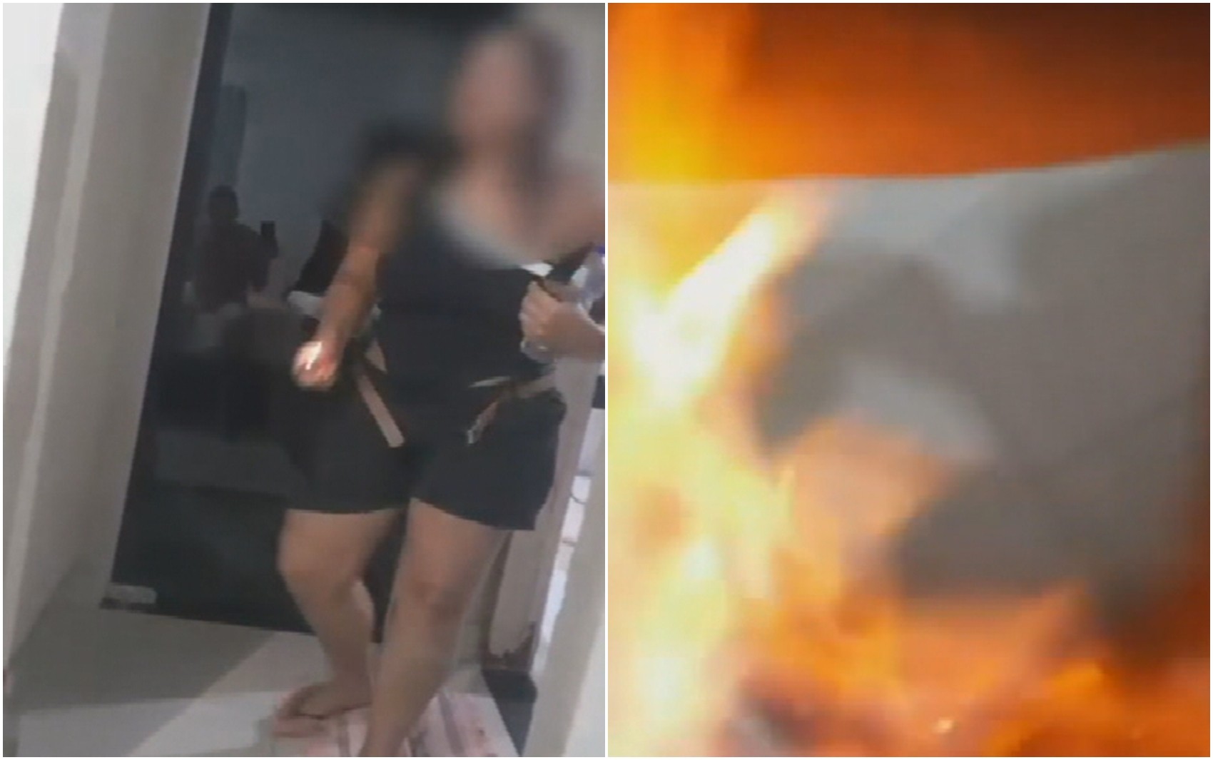 Mulher ateia fogo ao marido, e vítima filma; vídeo