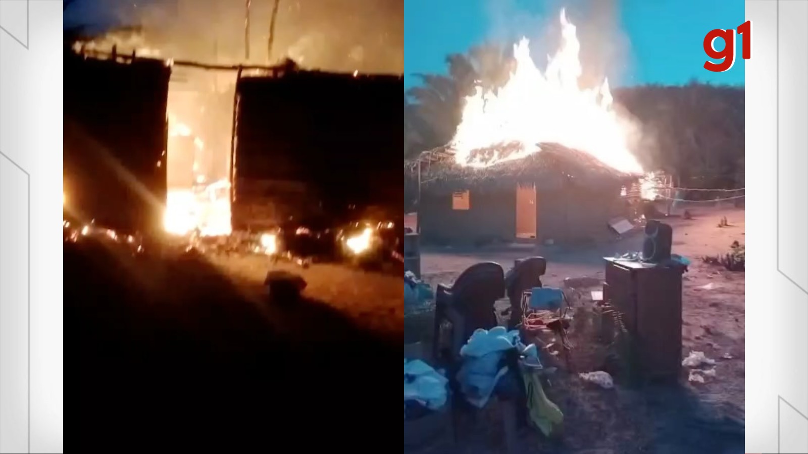 VÍDEO; Incêndio destrói casa de taipa durante preparo de azeite artesanal no Piauí: 'mamãe chora ao olhar a casa', diz filha