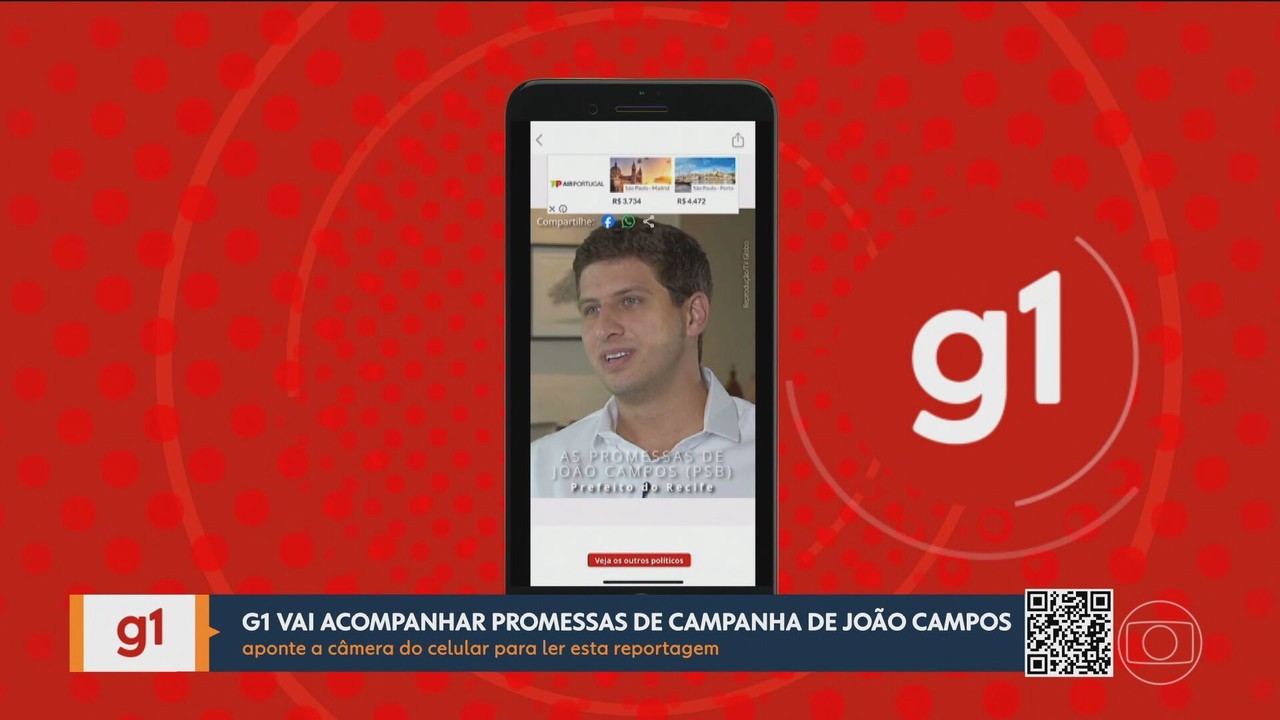Centro de Diagnóstico por Imagem e 'muralha digital' no Centro: veja as promessas de João Campos para o Recife que o g1 vai acompanhar