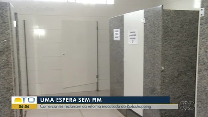 Comerciantes reclamam da reforma inacabada no Rodoshoppings em Palmas