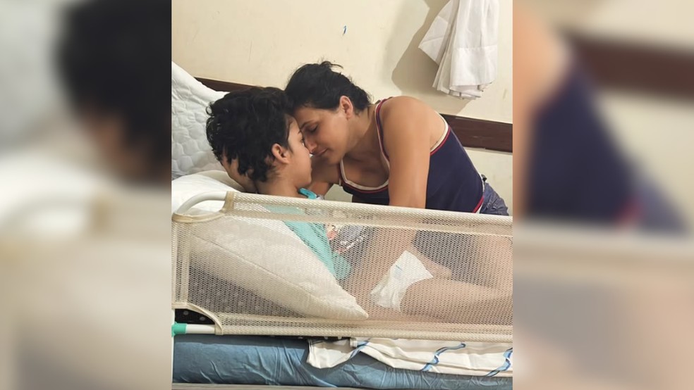 Fernanda e o filho Guilherme em Rio Preto (SP) — Foto: Fernanda Pereira/Arquivo pessoal