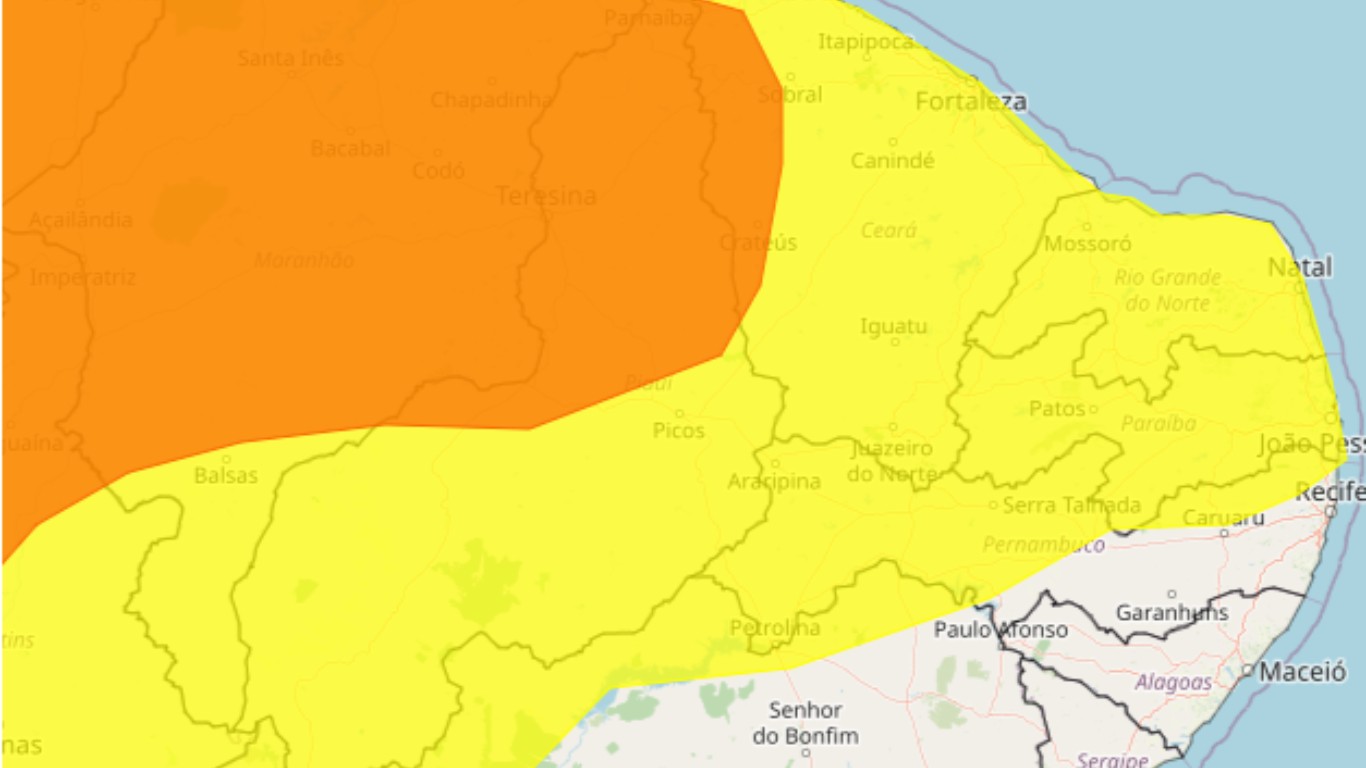 'Perigo potencial': Inmet emite alerta de chuvas intensas para Caruaru e outras 54 cidades do interior de PE