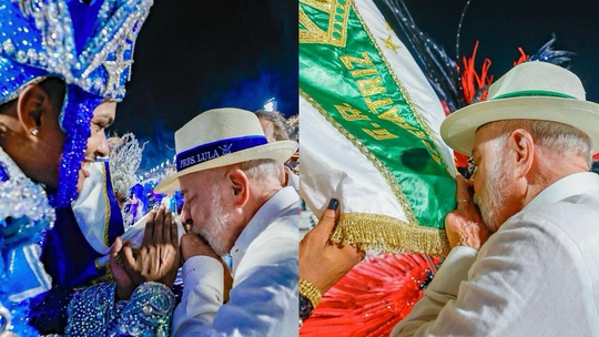 Após homenagem criticada pela oposição, Lula posta foto com todas as escolas na Sapucaí