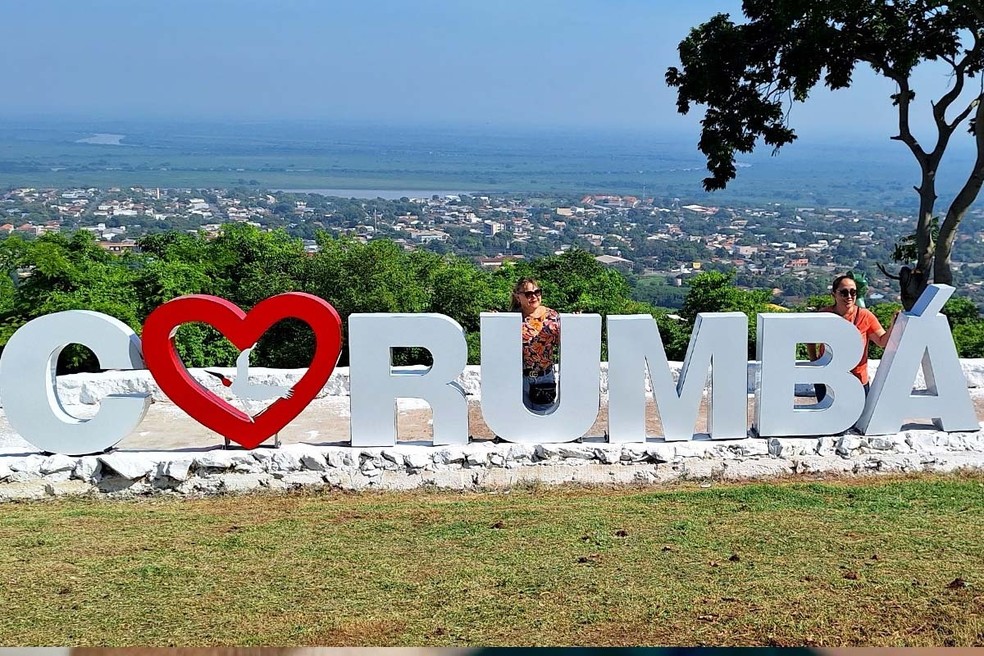 Horizonte visível, em ponto alto de Corumbá. — Foto: Prefeitura de Corumbá/Reprodução