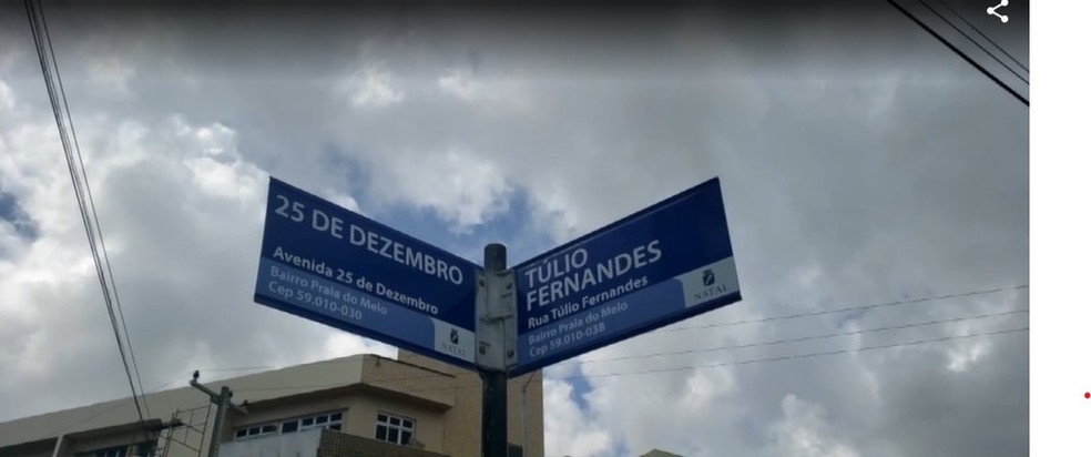 Avenida 25 de dezembro e Rua Túlio Fernandes, na Praia do Meio, em Natal — Foto: Reprodução/Inter TV Cabugi