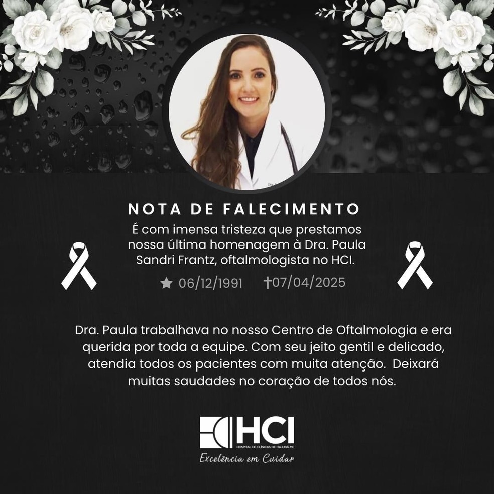 Médica oftalmologista é morta com pelo menos seis tiros em Itajubá — Foto: Reprodução / Redes Sociais