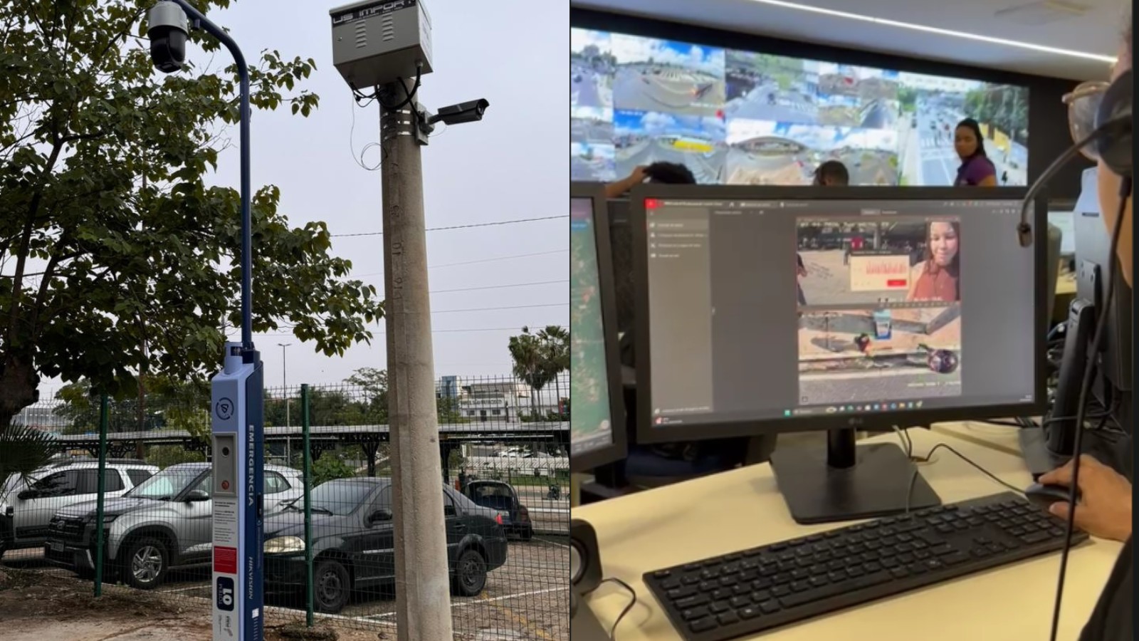 Poste com botão do pânico, câmeras 360º e zoom de longo alcance é instalado na Rodoviária de Teresina