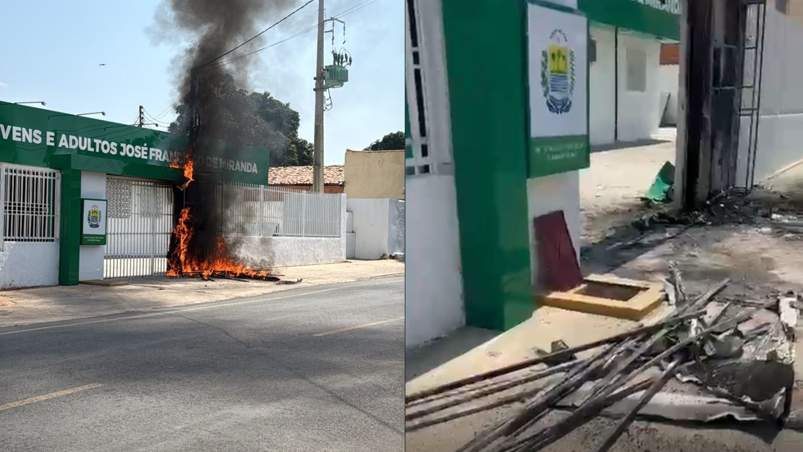 VÍDEO: Escola registra princípio de incêndio após curto-circuito no Piauí 