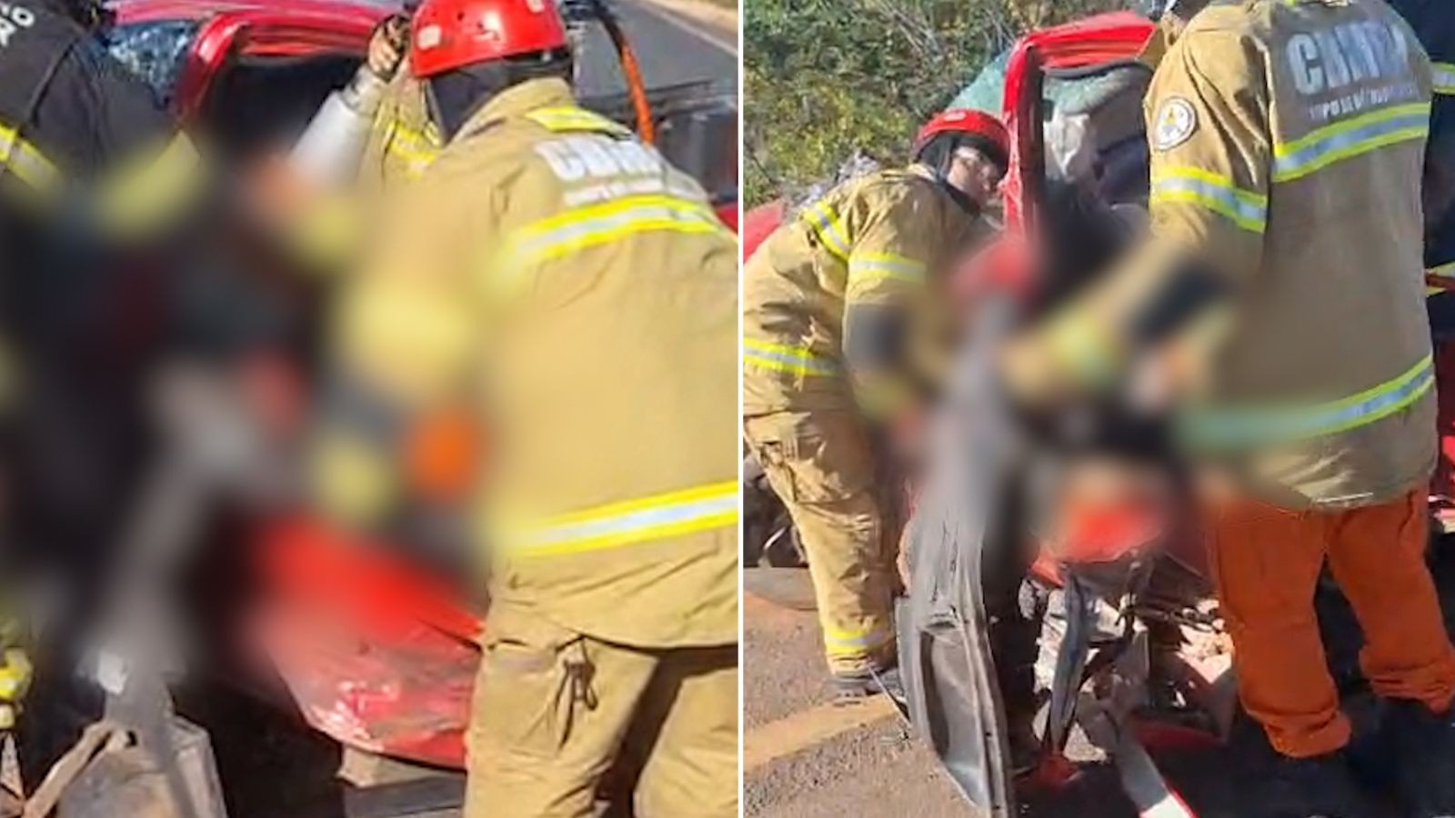 Motorista fica preso às ferragens de carro e é resgatado após acidente grave com caminhão no Piauí