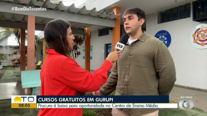 Estudantes do Centro de Ensino Médio de Gurupi podem se inscrever em cursos gratuitos