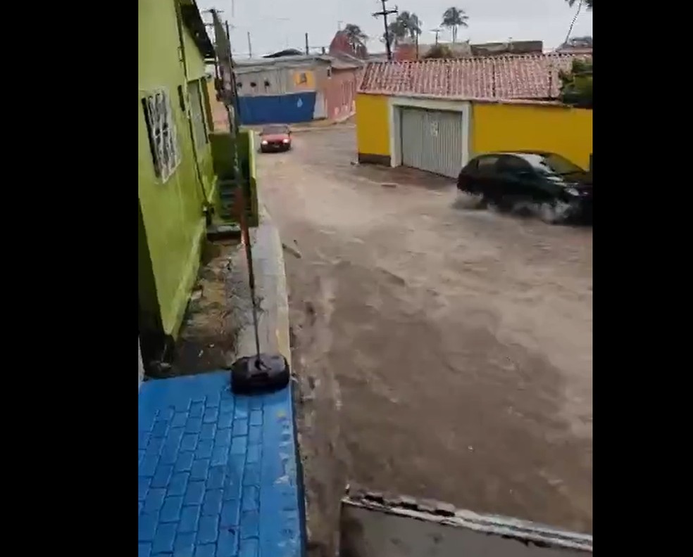 Chuvas atingiram Pipa, no Rio Grande do Norte — Foto: Reprodução/Redes Sociais