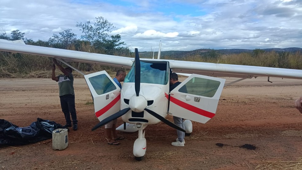 A aeronave que sofreu acidente no Ceará levava o piloto e dois passageiros. — Foto: Reprodução