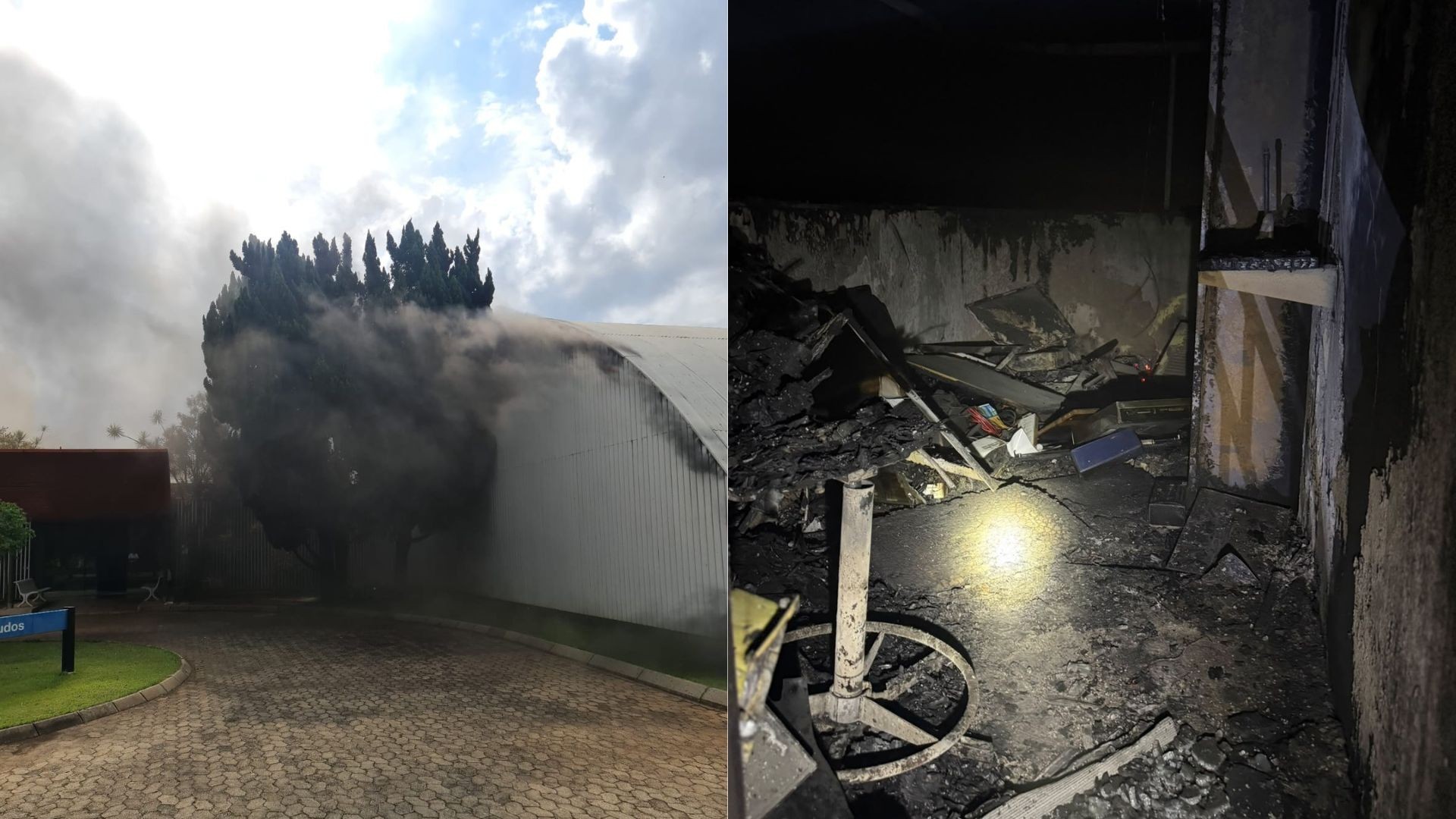Incêndio atinge auditório do Hospital Sarah Kubitschek, em BH