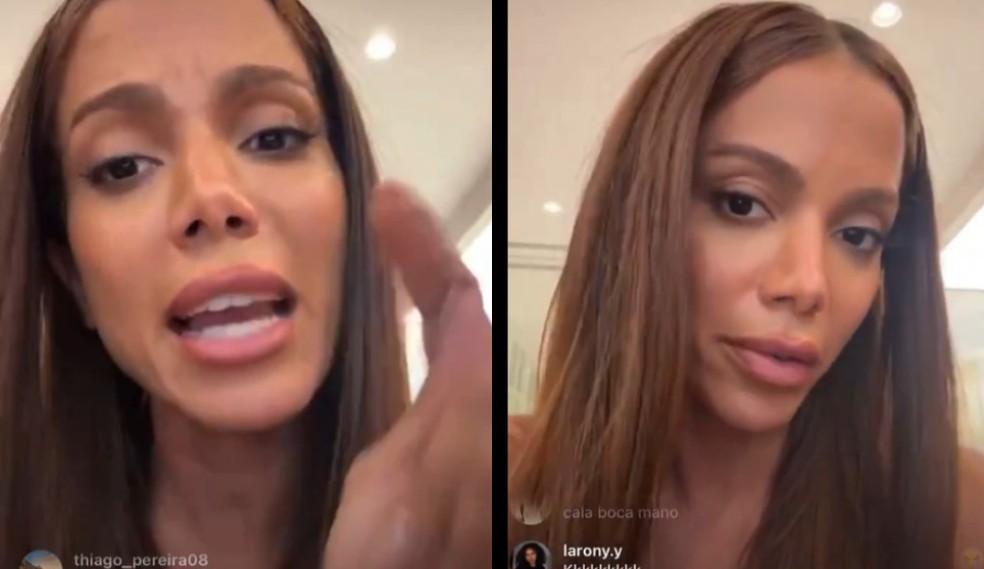 Anitta em live no Instagram em março de 2025 — Foto: Reprodução