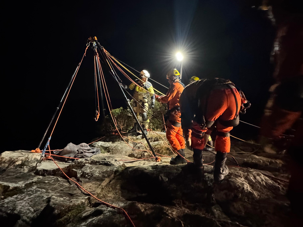 Resgate no Cânion Fortaleza — Foto: Divulgação/ Corpo de Bombeiros
