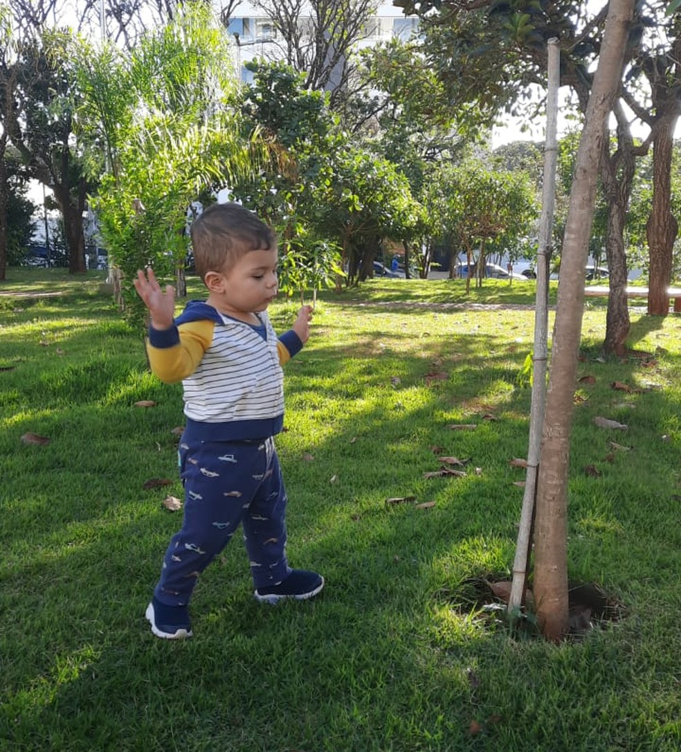 Bebê teve imunodeficiência descoberta graças ao teste do pezinho, em Bauru (SP) — Foto: Arquivo pessoal