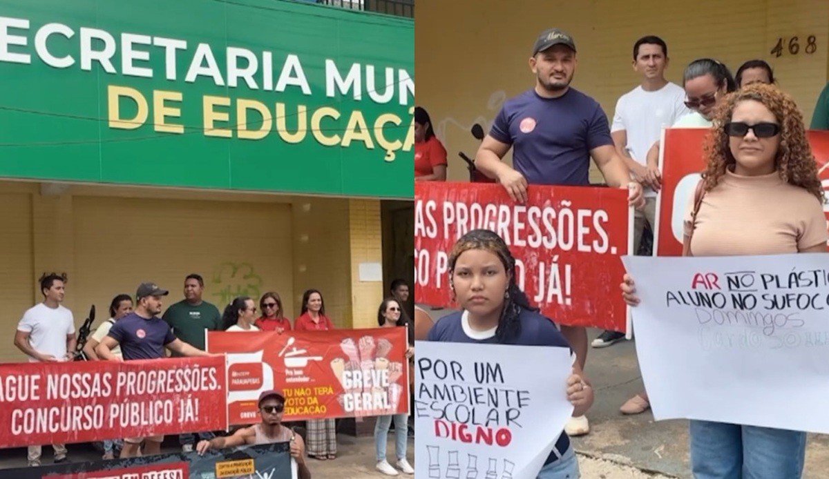 Professores da rede municipal de Parauapebas paralisam atividades e cobram melhorias nas escolas, no PA