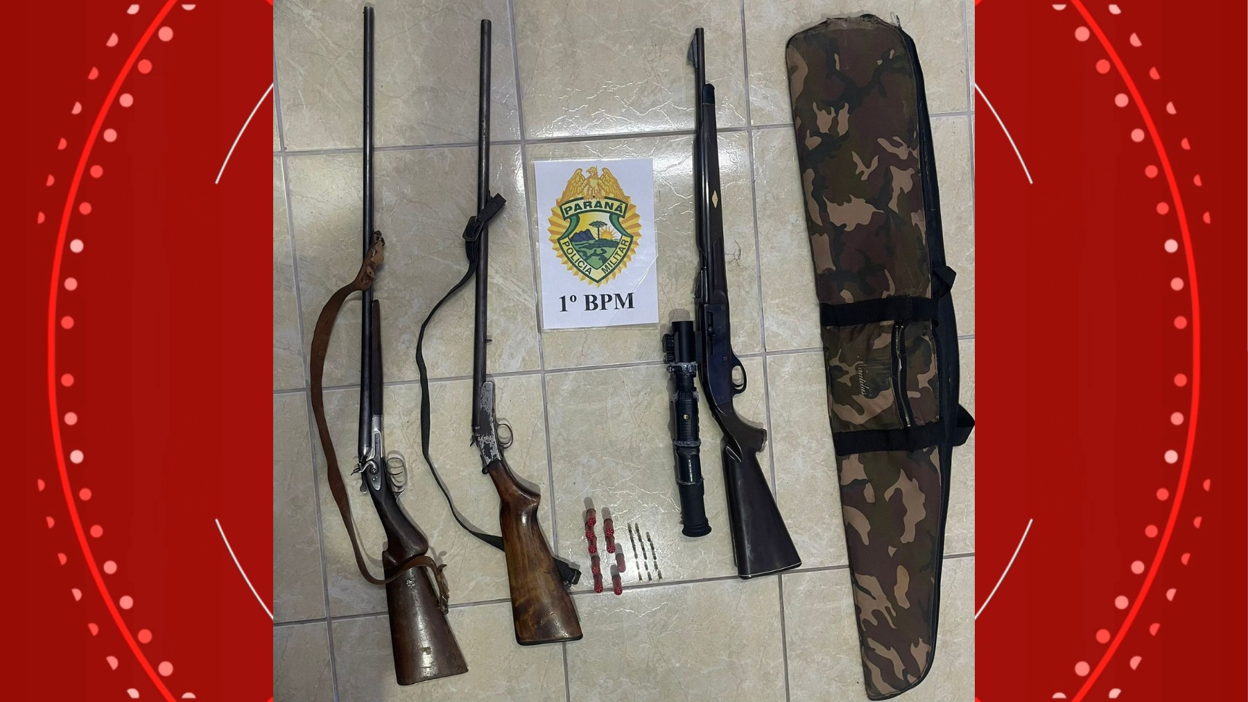 Mulher é agredida pelo marido, revela que é vítima de violência há anos e polícia encontra armas na casa do homem, no PR
