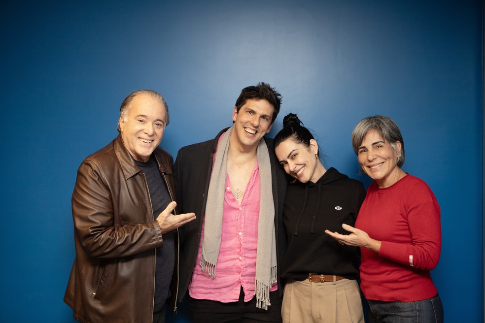 tony ramos rafael infante cleo pires e gloria pires durante a leitura de roteiro credito eny miranda
