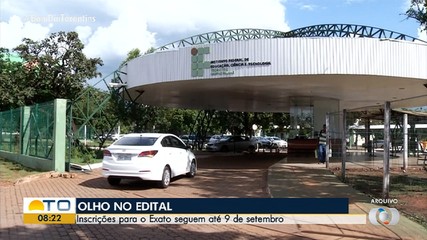 Exato abre inscrições e provas serõa realizadas em 15 cidades do TO