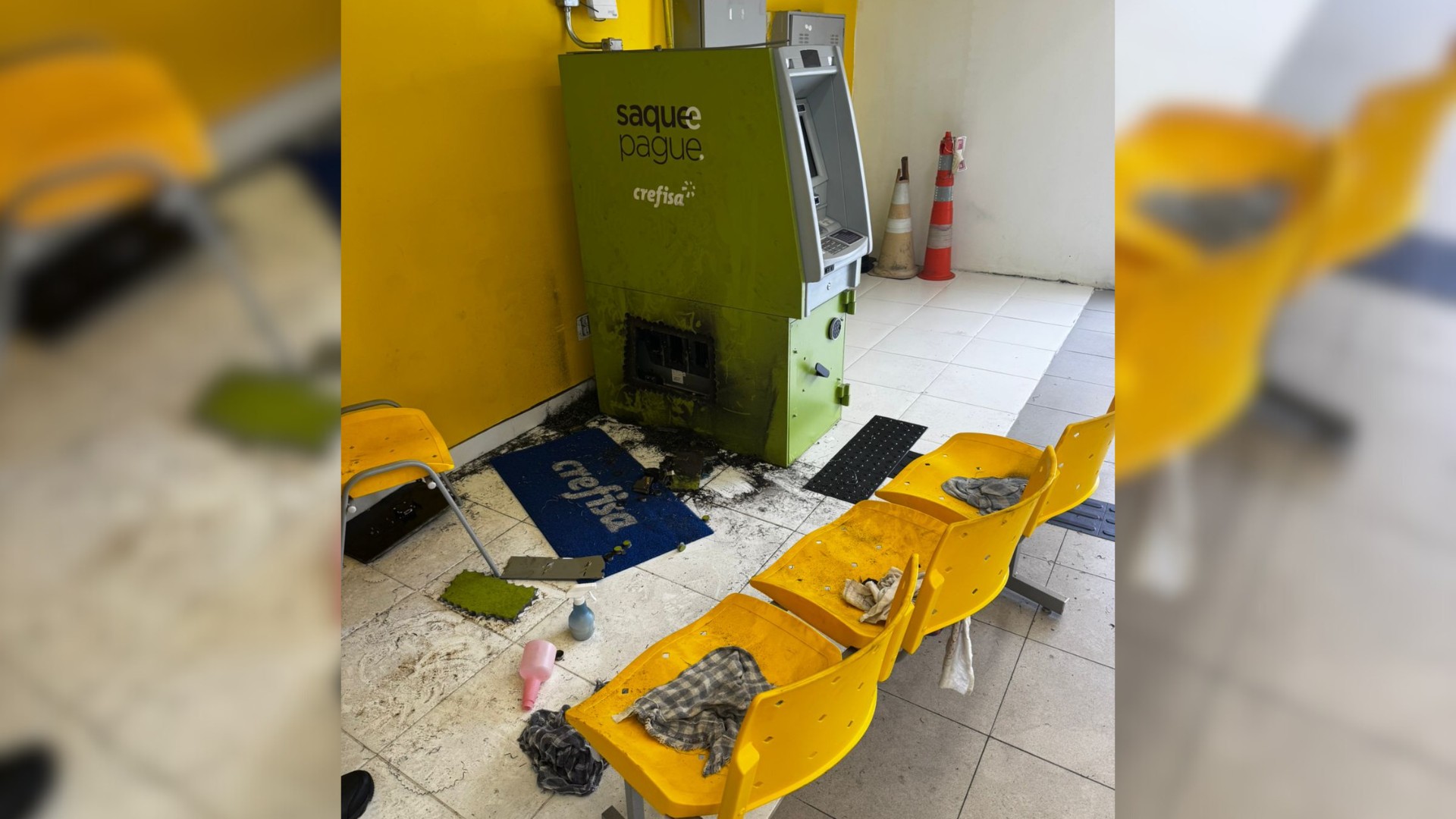 Criminosos invadem agência bancária e estouram caixa eletrônico em avenida de Sorocaba