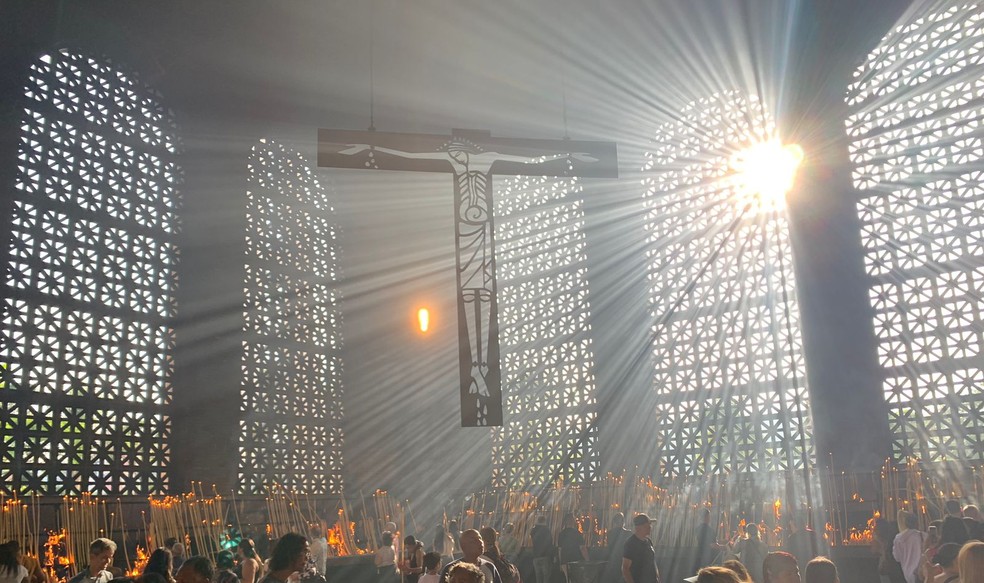 Sala das Velas em Aparecida — Foto: Léo Nicolini/ g1