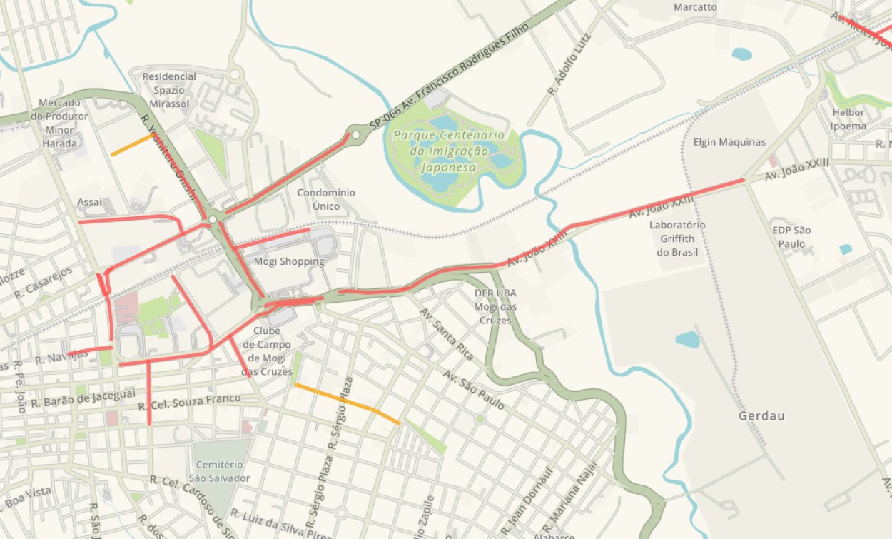 Motoristas enfrentam congestionamento em distrito de Mogi das Cruzes pelo 2º dia consecutivo