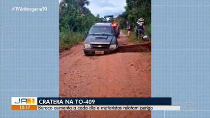 Cratera na TO-409 aumenta a cada dia e atrapalha usuários