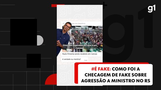 É #FAKE que vídeo mostre agressão a Paulo Pimenta no Rio Grande do Sul - Programa: G1 Fato ou Fake 