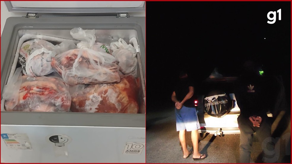 Funcionários do frigorífico foram abordados e presos assim que deixaram a empresa, em Teófilo Otoni. — Foto: Polícia Civil