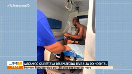Mecânico que estava desaparecido recebe alta de hospital no interior do TO