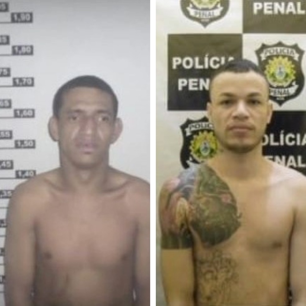 Fugitivos utilizaram ferros da própria estrutura da cela para fazer buraco em laje — Foto: Reprodução