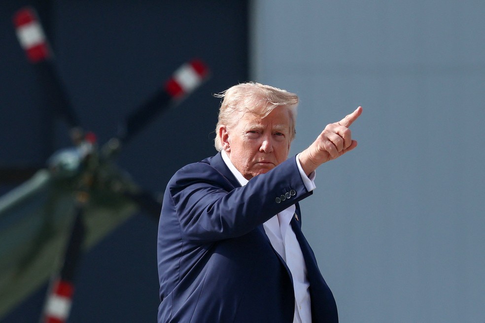 O presidente dos Estados Unidos, Donald Trump, na Escócia, em 29 de julho de 2025 — Foto: REUTERS/Evelyn Hockstein