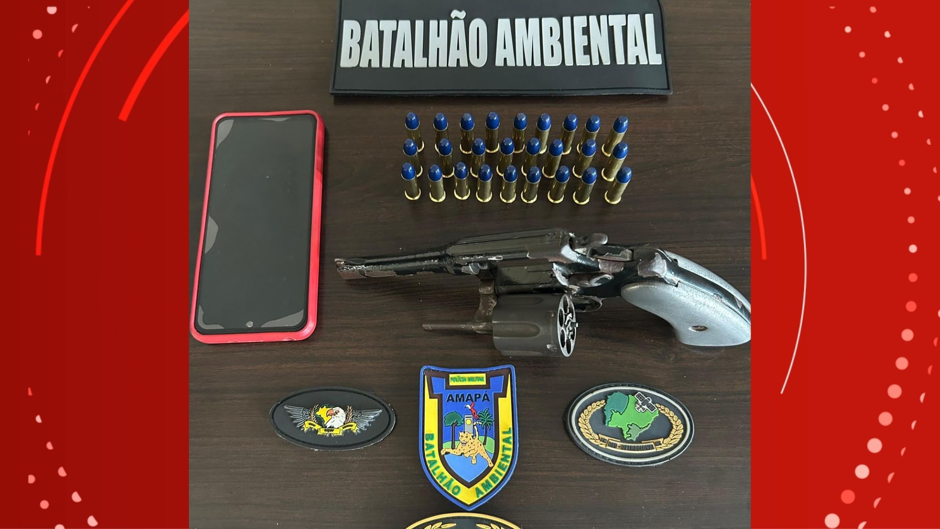 Polícia apreende arma durante fiscalização em área de extração mineral irregular no interior do AP