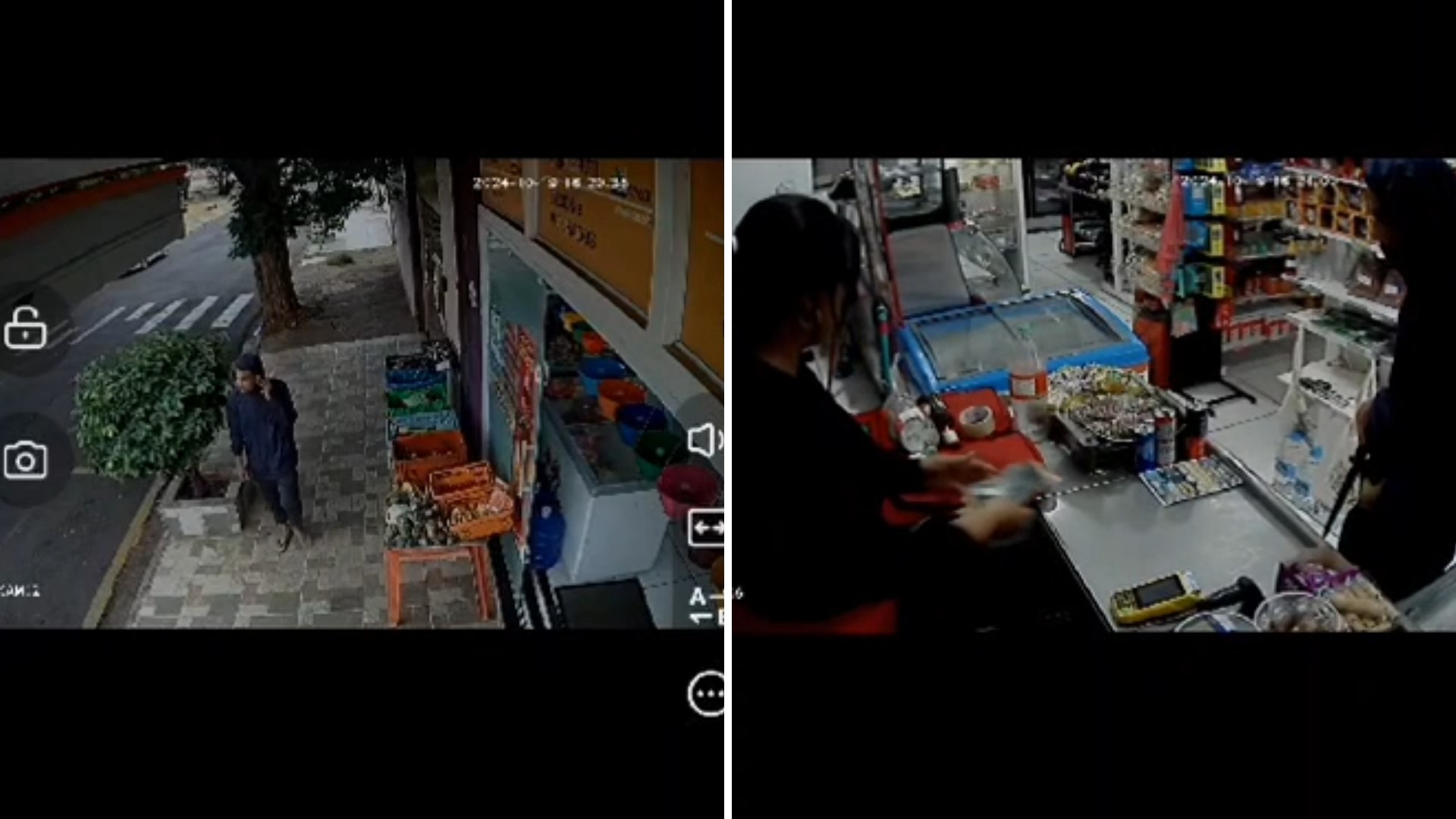 Homem ameaça funcionária com faca e assalta mercado em Marília; vídeo