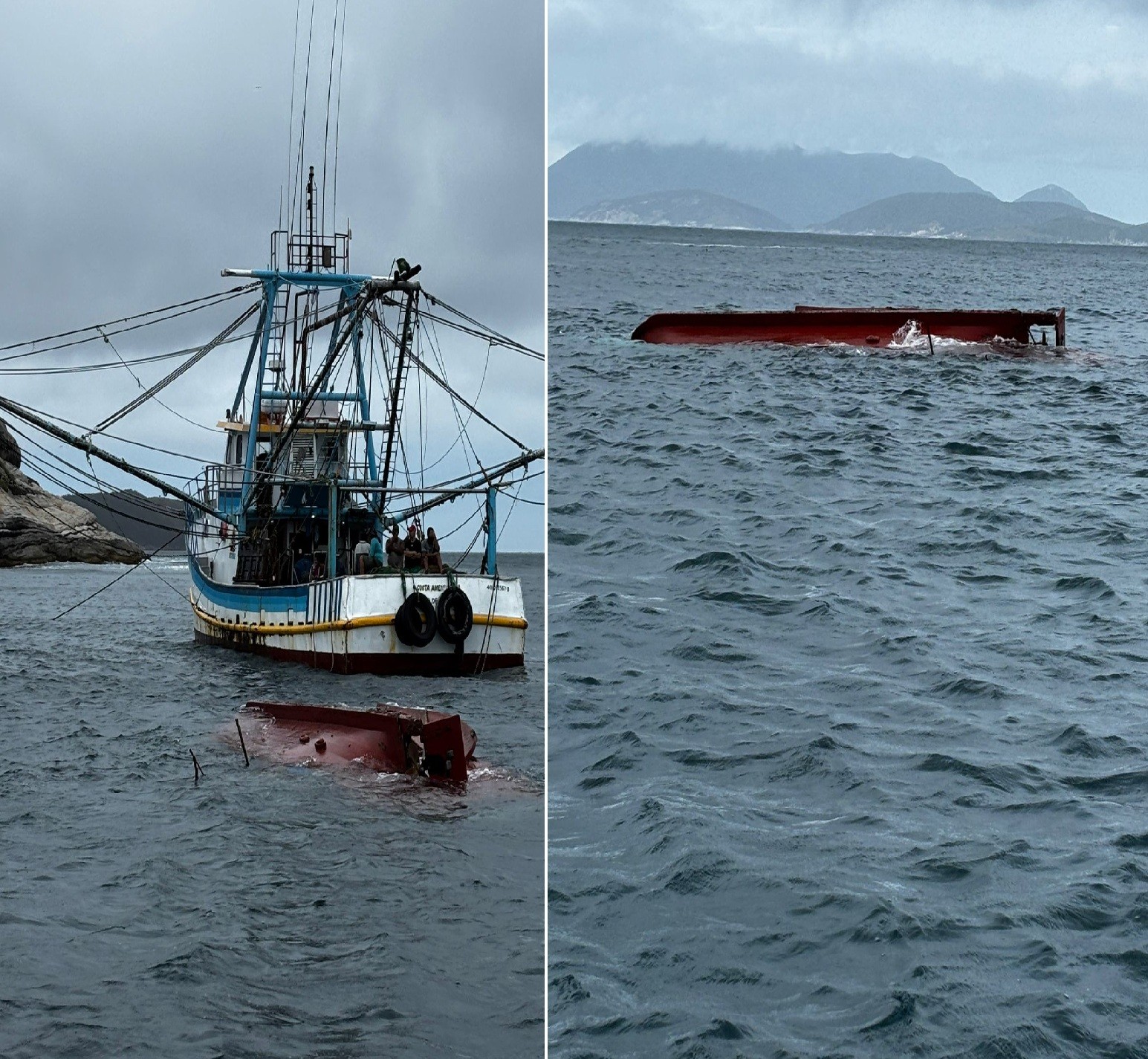 Embarcação vira em alto-mar e mobiliza operação de resgate em Cabo Frio
