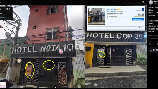 VÍDEO: como é o ex-motel que cobrava R$ 70 e anunciou vagas por até R$ 7 mil para a COP30 - Estabelecimento no centro de Belém (PA) passou por reforma e chegou a cobrar quase R$ 6 mil por diária na semana do evento. Gerência admite ‘teste de mercado’ com preços altos e aguarda definição sobre reservas.