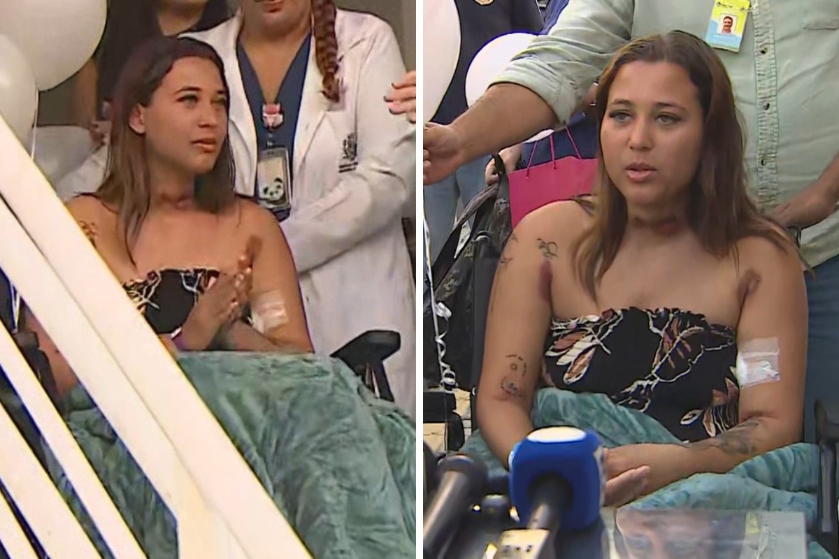 Mulher resgatada após passar 42h à deriva recebe alta do hospital em Ilhabela: 'Orei demais no mar'