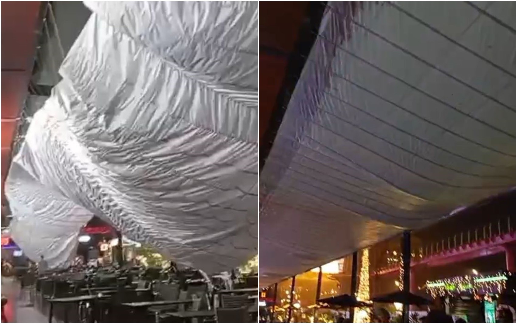 Cobertura de shopping desaba durante forte chuva em Caldas Novas; vídeo 